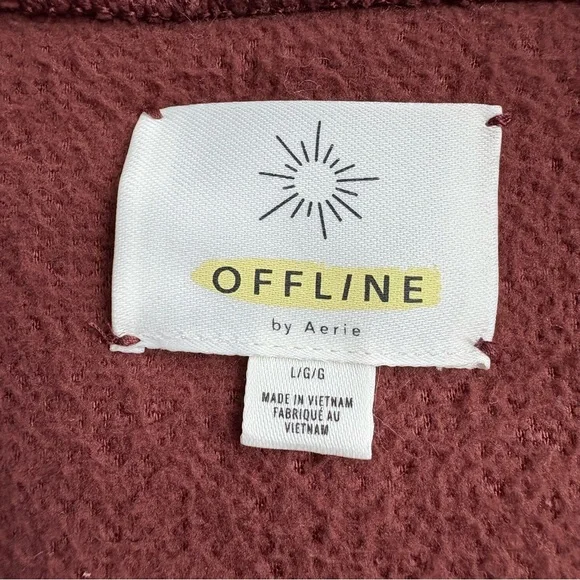 Aerie Brown and Tan Teddy Jacket with Cozy Fleece Size L - Picture 10 of 10